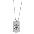 Manchester City FC Colour Crest Dog Tag & Chain, alternate view