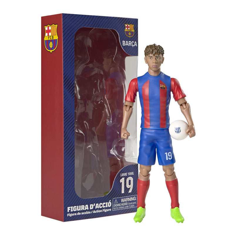 Lamine Yamal FC Barcelona 8 Action Figure, in display