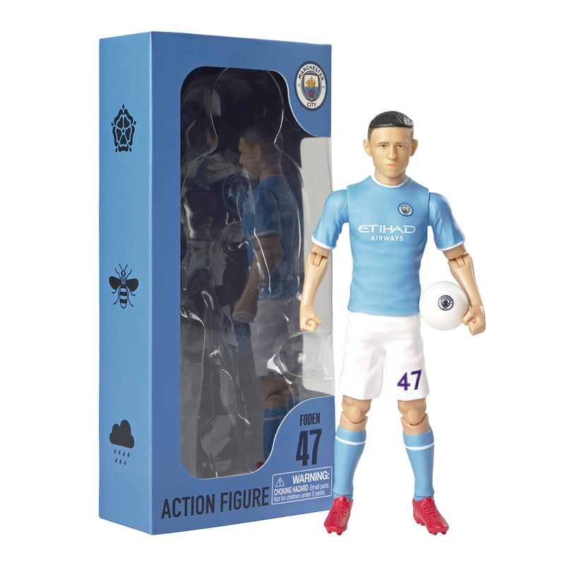 Manchester City FC Foden 20cm Action Figure, in display