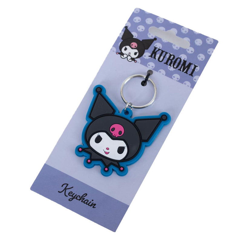 Kuromi Smile PVC Keyring, side angle