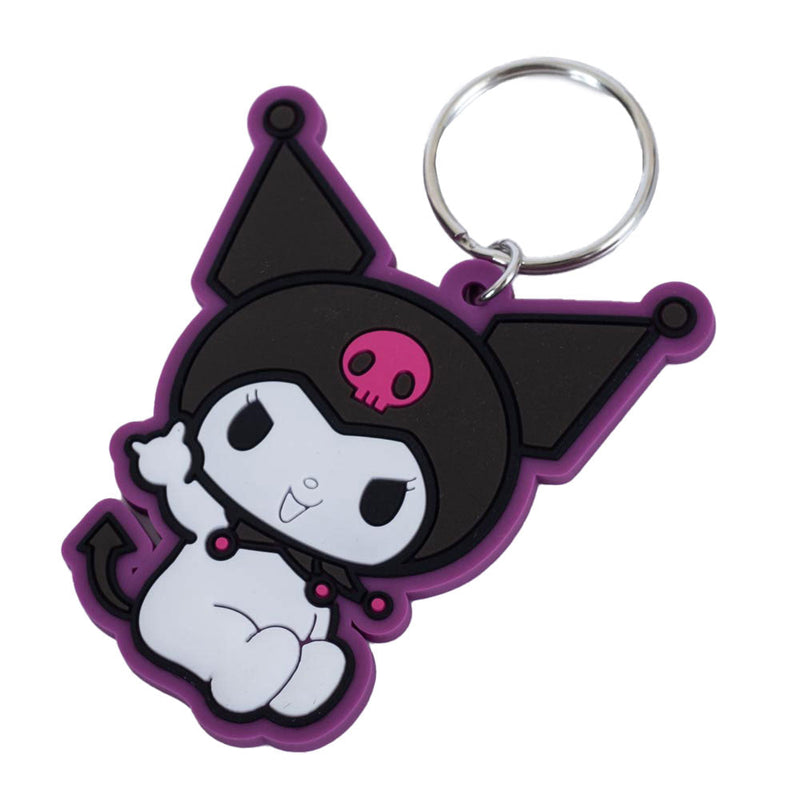 Kuromi Rocking PVC Keyring, alternate view