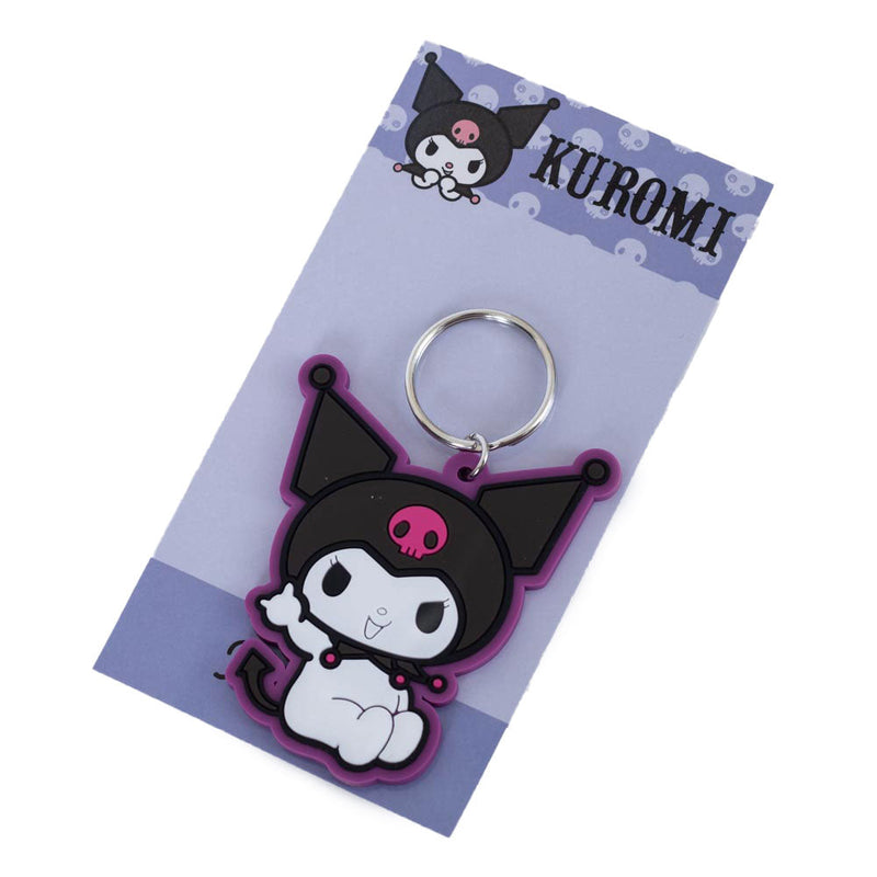 Kuromi Rocking PVC Keyring, side angle