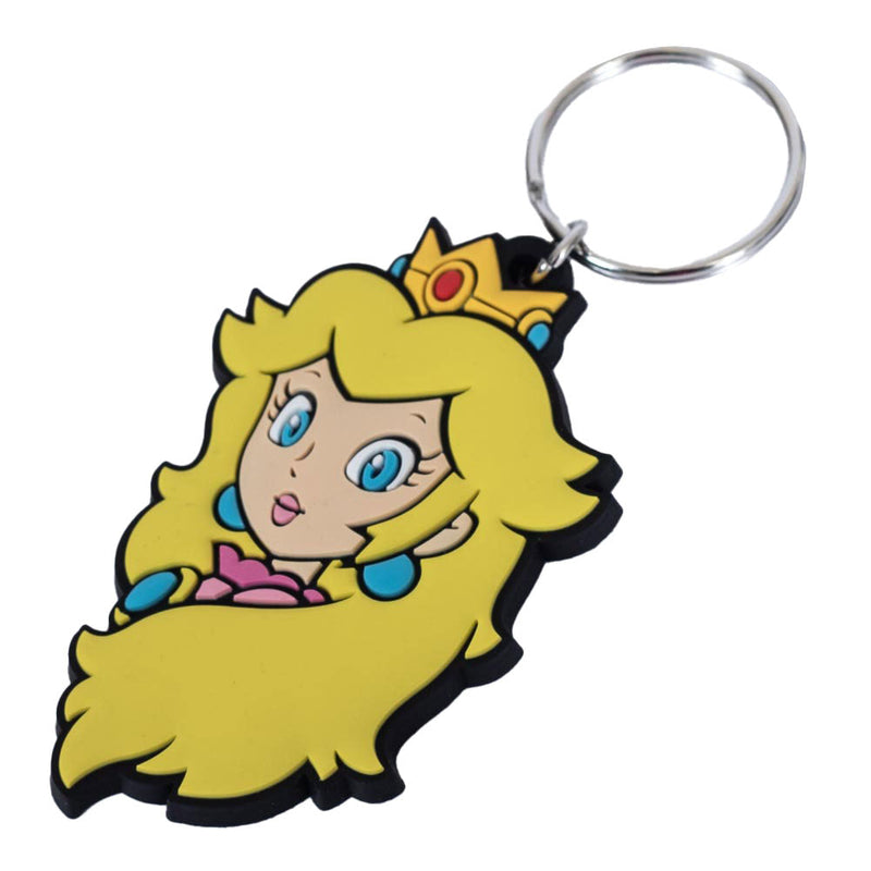 Super Mario Princess Peach PVC Keyring, side angle
