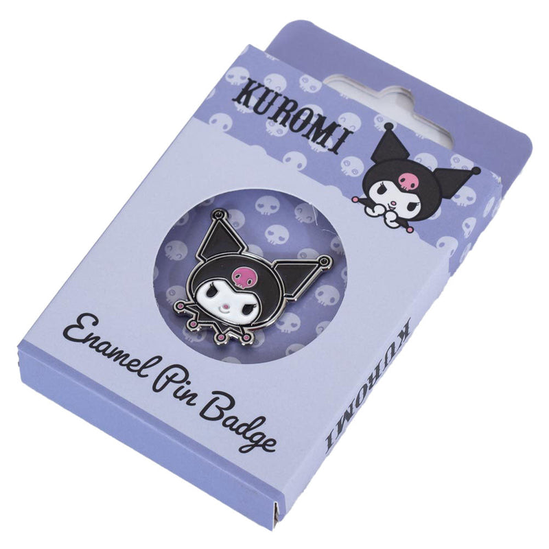 Kuromi Pin Badge, close-up detail