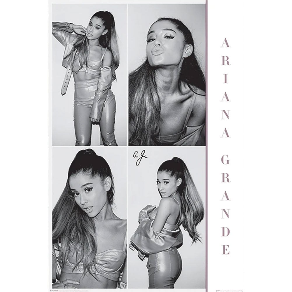 Ariana Grande Black & White Poster