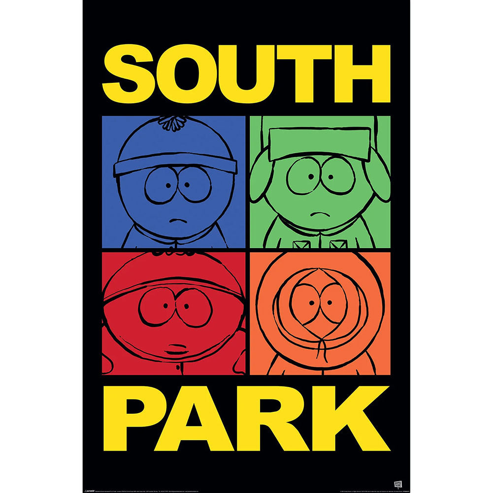 South Park Block Colour Poster