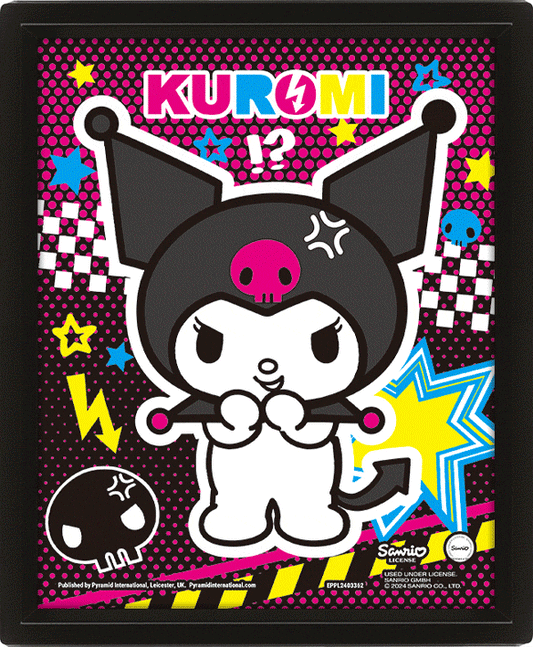 Kuromi Framed 3D Picture