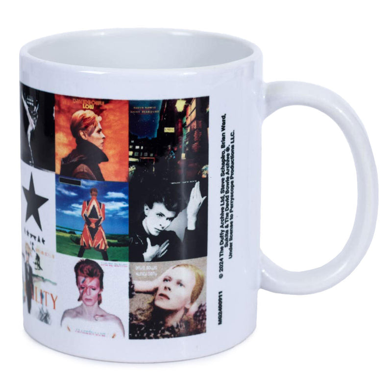 David Bowie Album Collage Mug, close-up detail