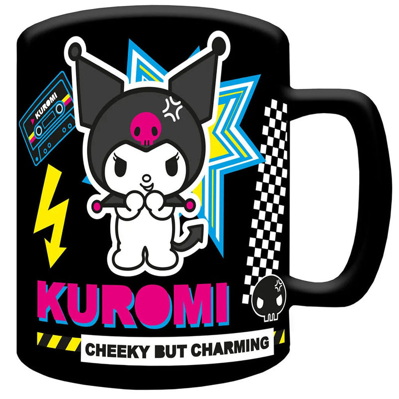Kuromi Fuzzy Mug, side angle