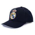 Real Madrid FC Navy Debossed Cap, side angle
