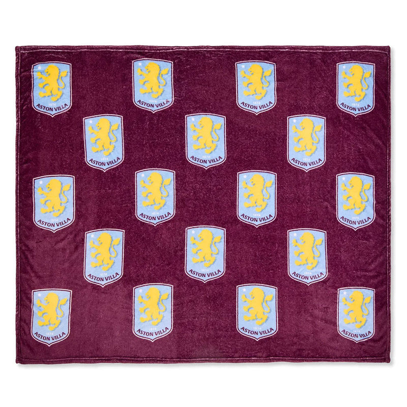 Aston Villa FC Multi Crest Fleece Blanket