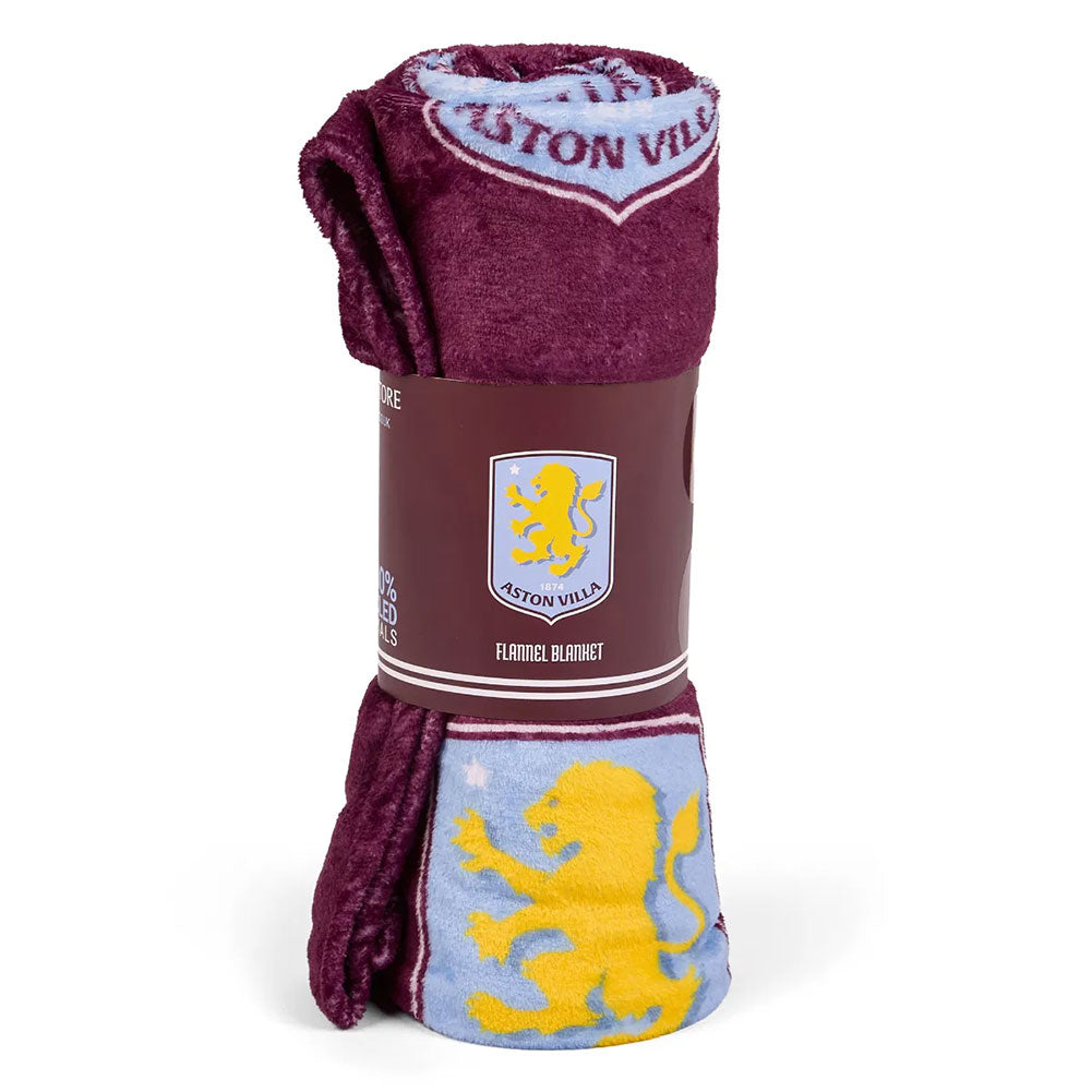 Aston Villa FC Multi Crest Fleece Blanket