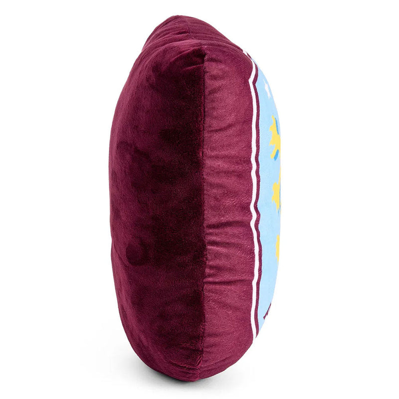 Aston Villa FC Crest Cushion, side angle