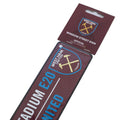 West Ham United FC Colour Window Sign, side angle