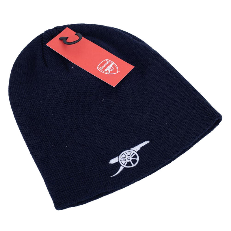 Arsenal FC Navy Cannon Beanie, side angle