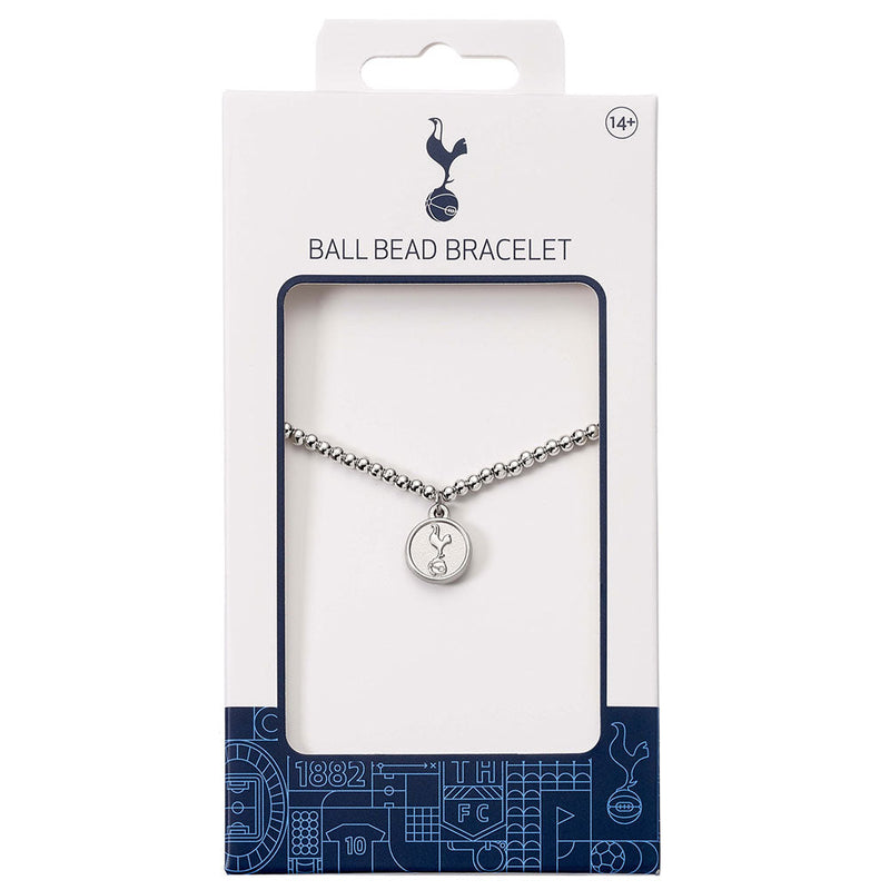 Tottenham Hotspur FC Silver Finish Bead Bracelet, alternate view