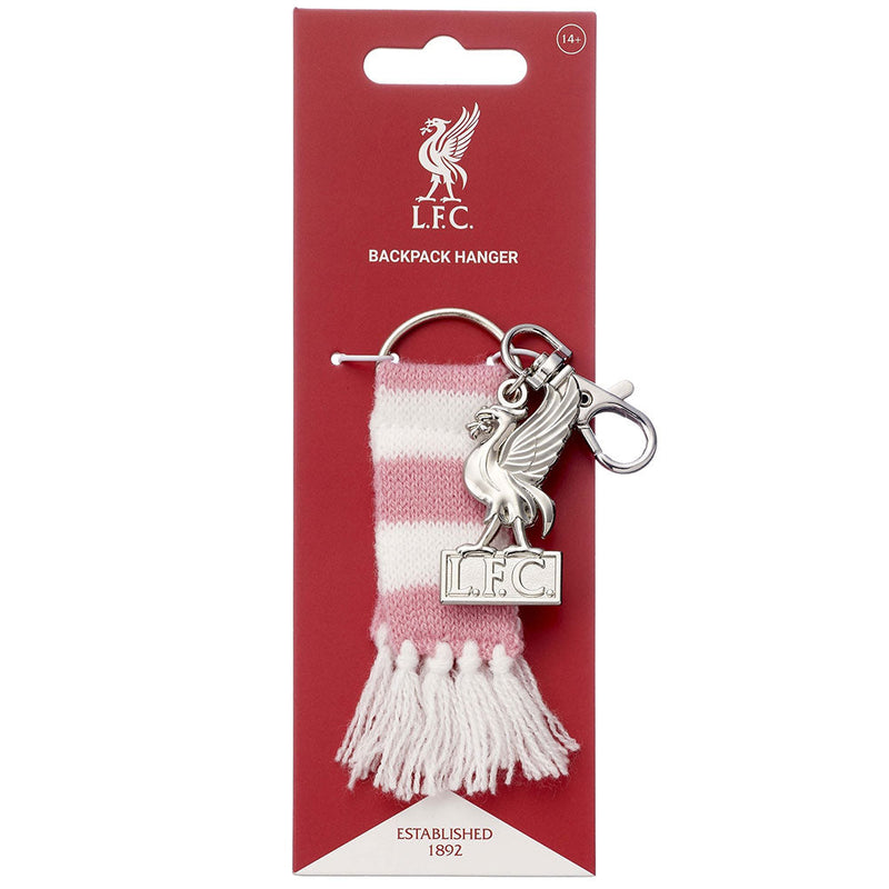 Liverpool FC Pink Bar Scarf Bag Charm, side angle