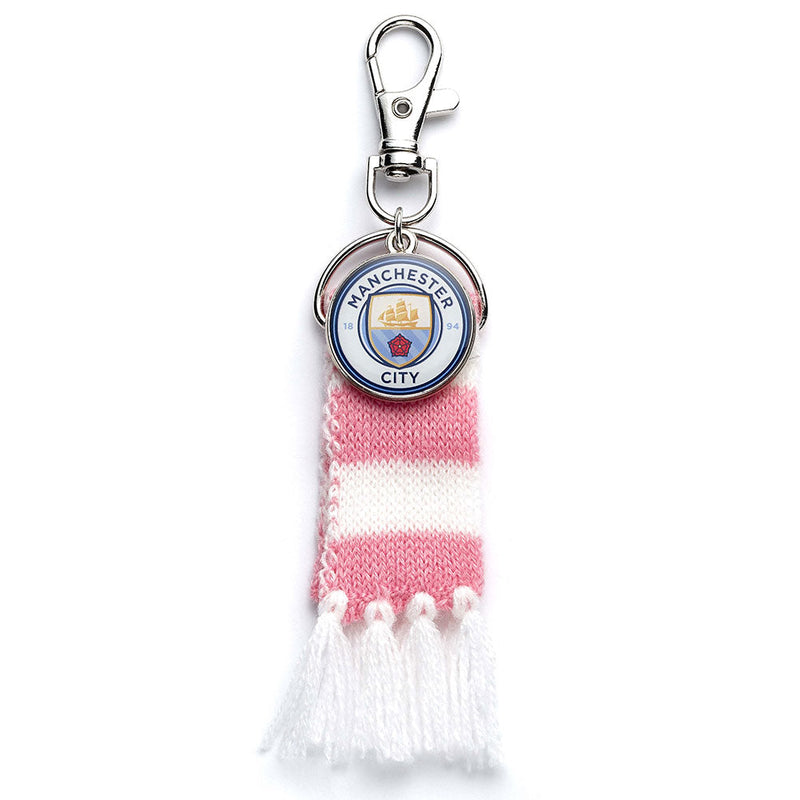 Manchester City FC Pink Bar Scarf Bag Charm, alternate view