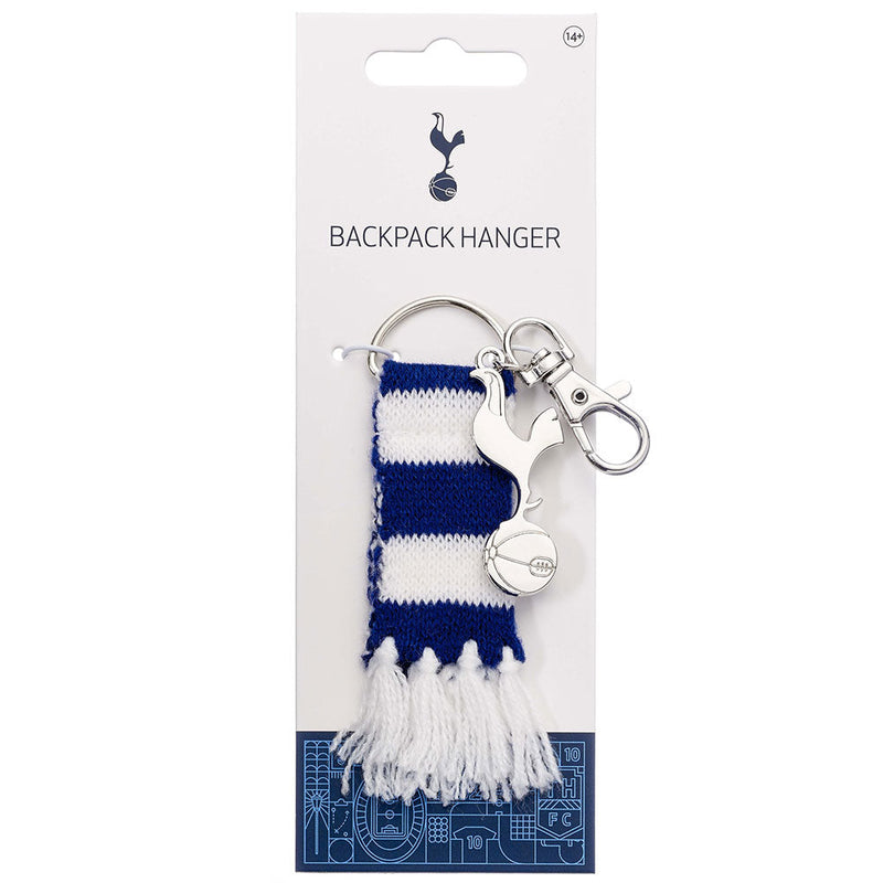 Tottenham Hotspur FC Blue Bar Scarf Bag Charm, side angle