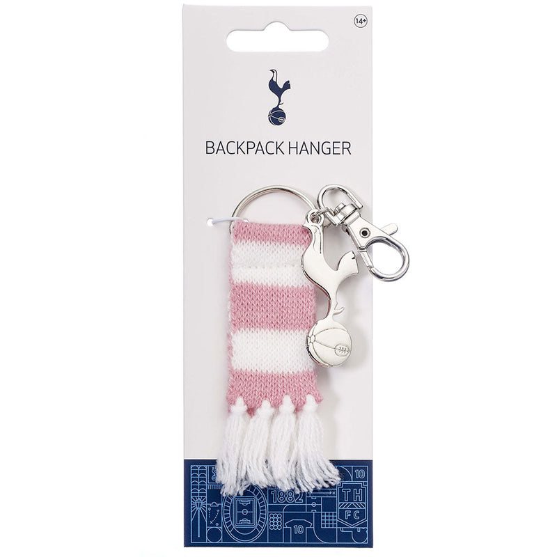 Tottenham Hotspur FC Pink Bar Scarf Bag Charm, side angle