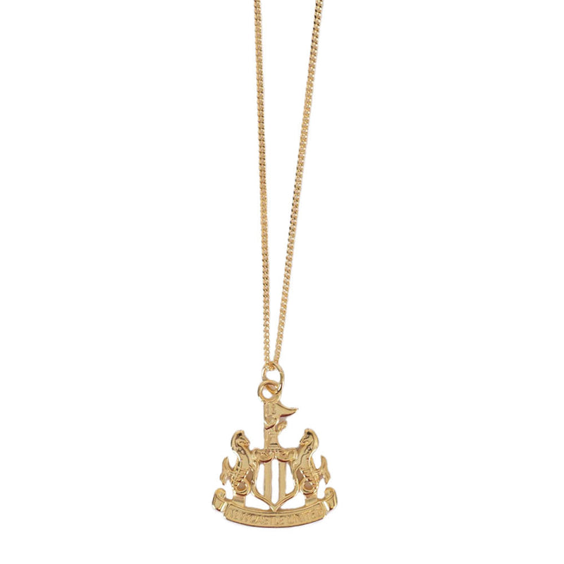 Newcastle United FC 18ct Gold Plated on Silver Pendant & Chain, alternate view