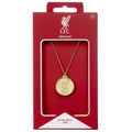 Liverpool FC Gold Finish Crest Necklace, close-up detail