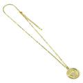 Manchester City FC Gold Finish Crest Necklace, side angle