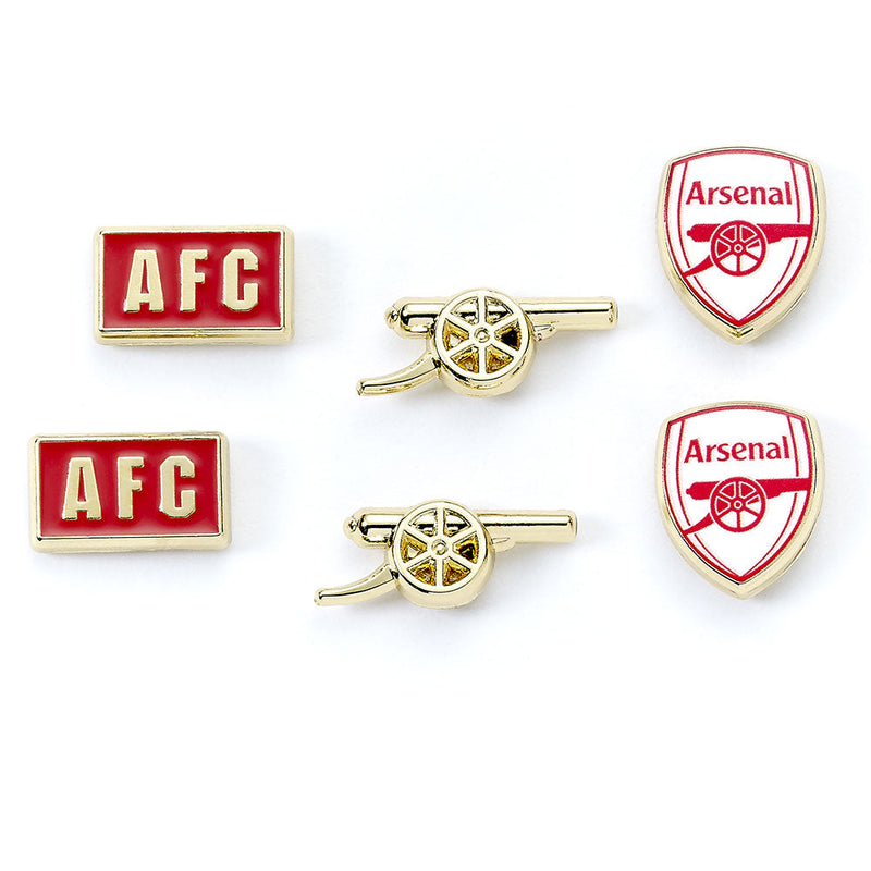 Arsenal FC Stud Earring Set, side angle