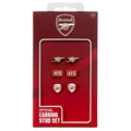 Arsenal FC Stud Earring Set, close-up detail
