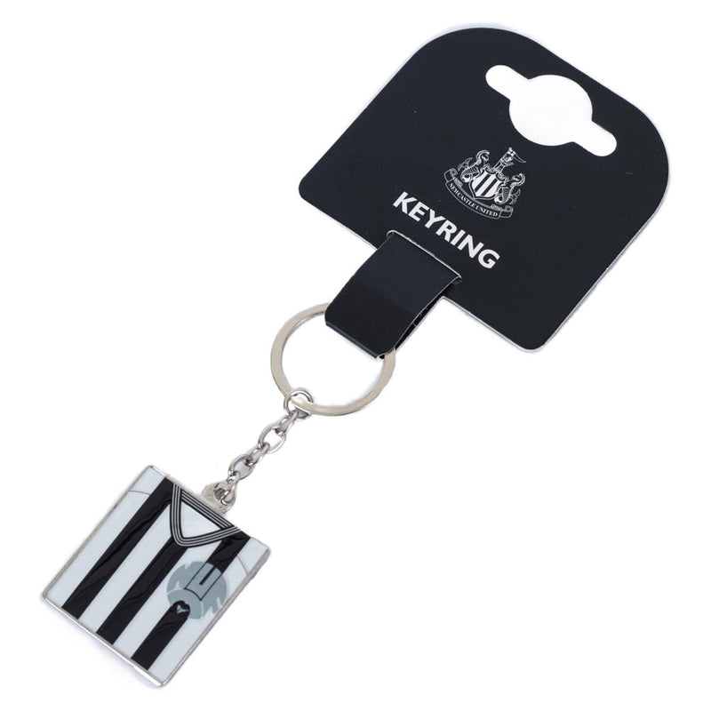 Newcastle United FC Retro Shirt Keyring, side angle