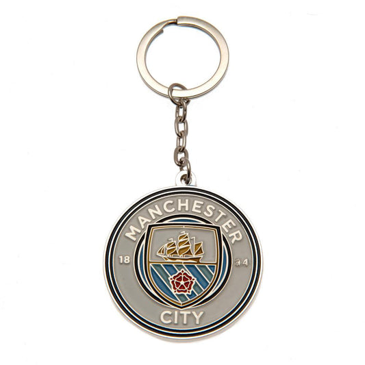 Manchester City FC Keyring & Badge Set, alternate view