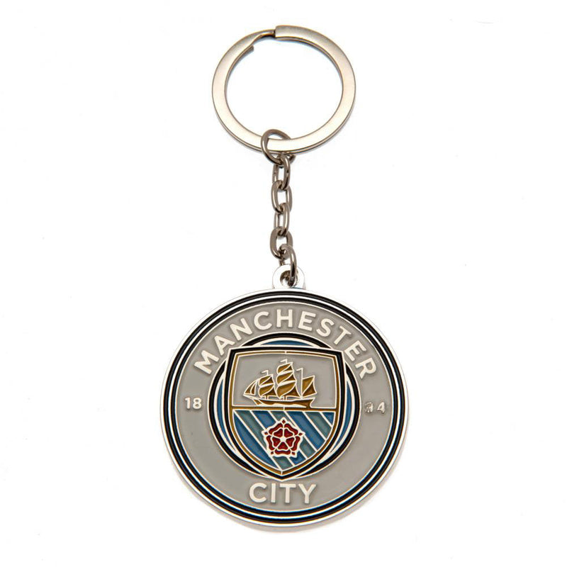 Manchester City FC Keyring & Badge Set, alternate view