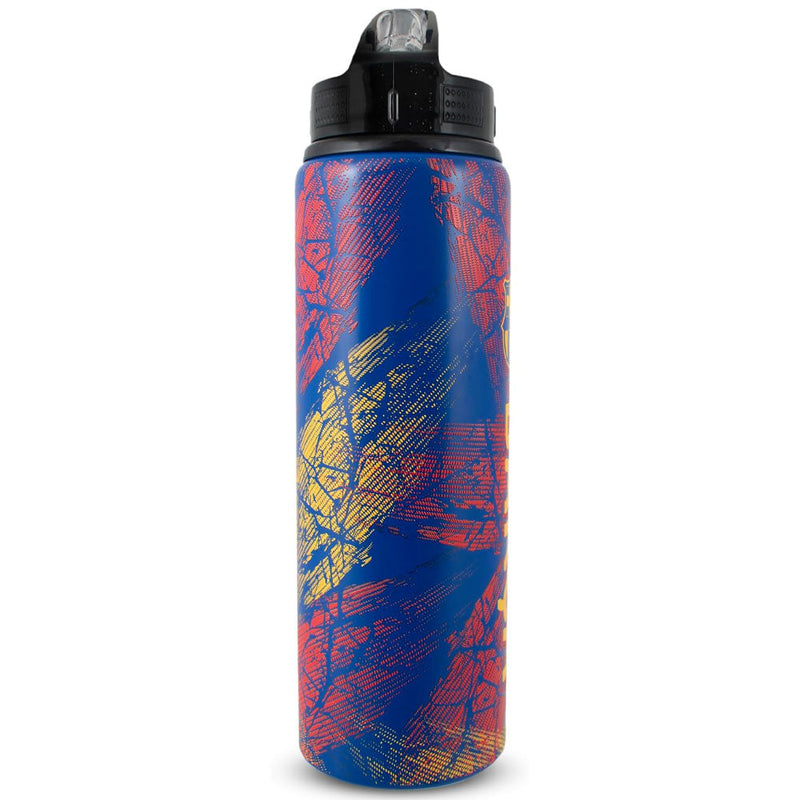 FC Barcelona HD Printed Aluminium Drinks Bottle, side angle