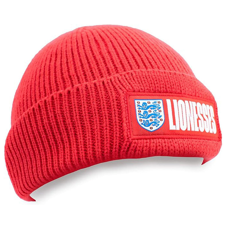 England FA Lionesses Cuff Beanie, side angle