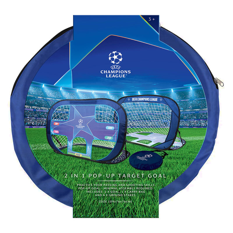 UEFA Champions league Pop Up Target Goal, close-up detail
