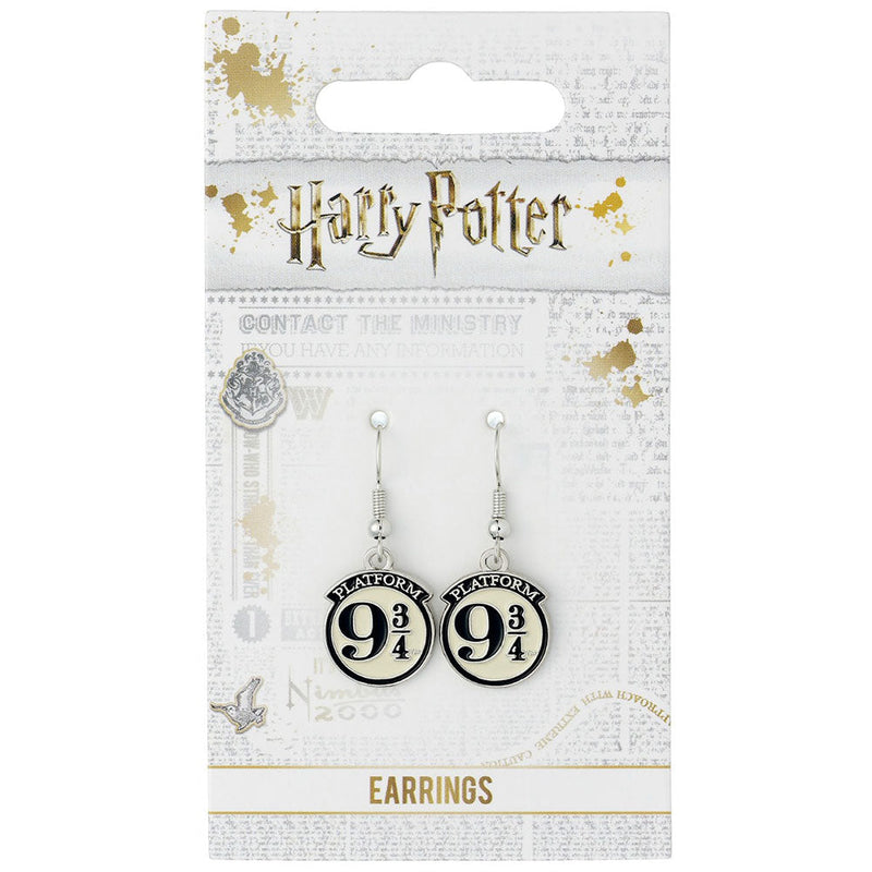 Harry Potter Silver Plated 9 & 3 Quarters Hook Earrings, alternate view