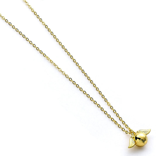 Harry Potter Gold Plated Cute Golden Snitch Necklace, alternate view