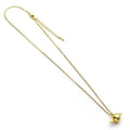 Harry Potter Gold Plated Cute Golden Snitch Necklace, side angle