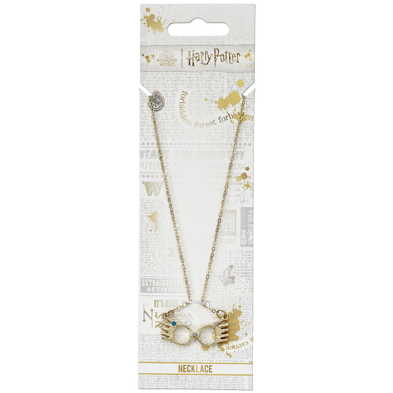 Harry Potter Gold Plated Luna Lovegood Necklace, side angle