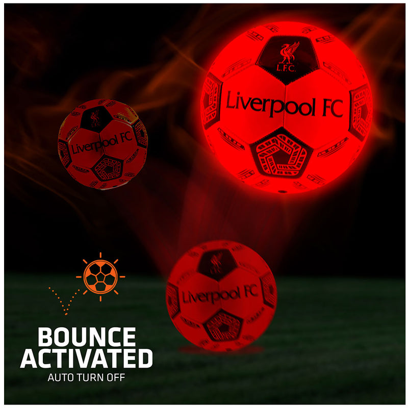 Liverpool FC LED Light Up Glow Football, in display