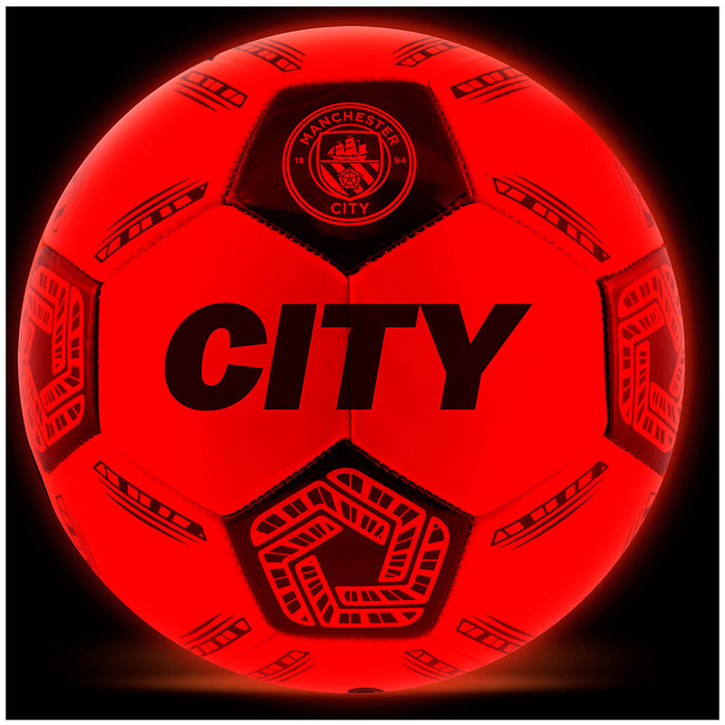 Manchester City FC LED Light Up Glow Football, side angle