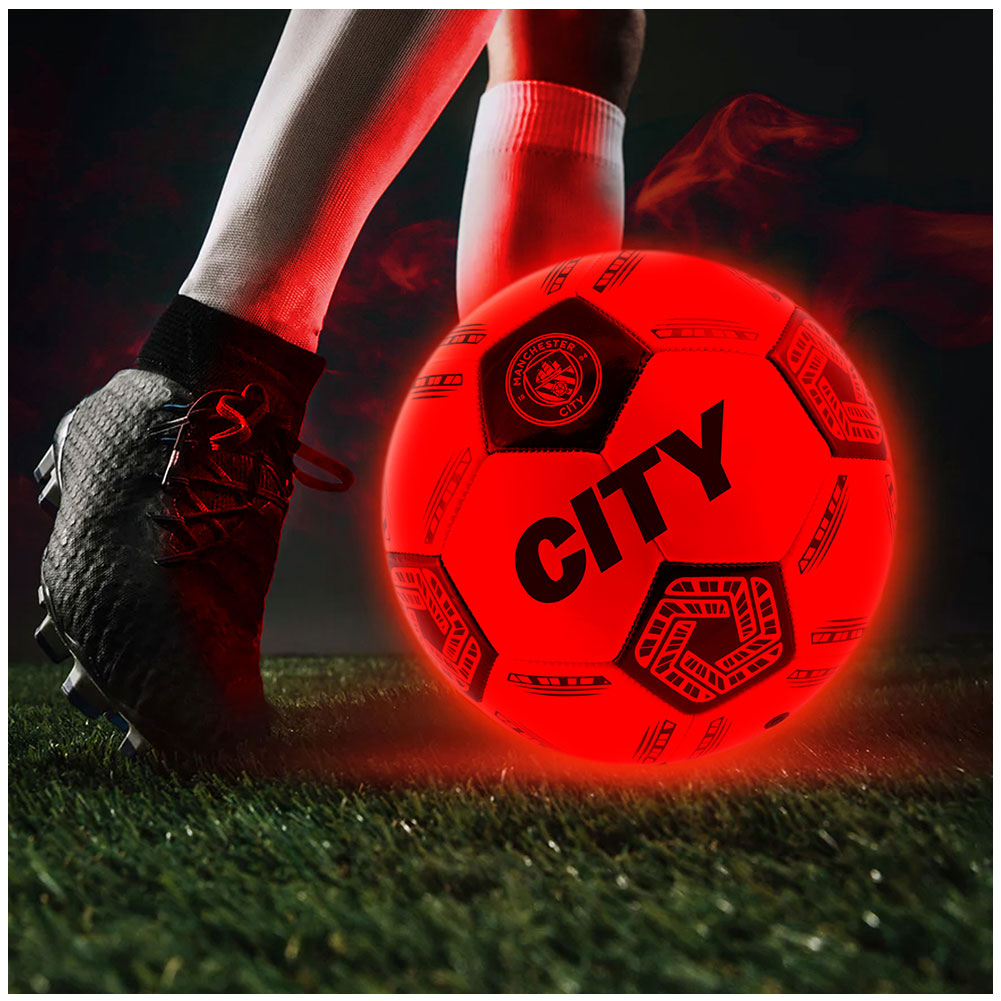 Manchester City FC LED Light Up Glow Football