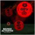 Manchester City FC LED Light Up Glow Football, in display