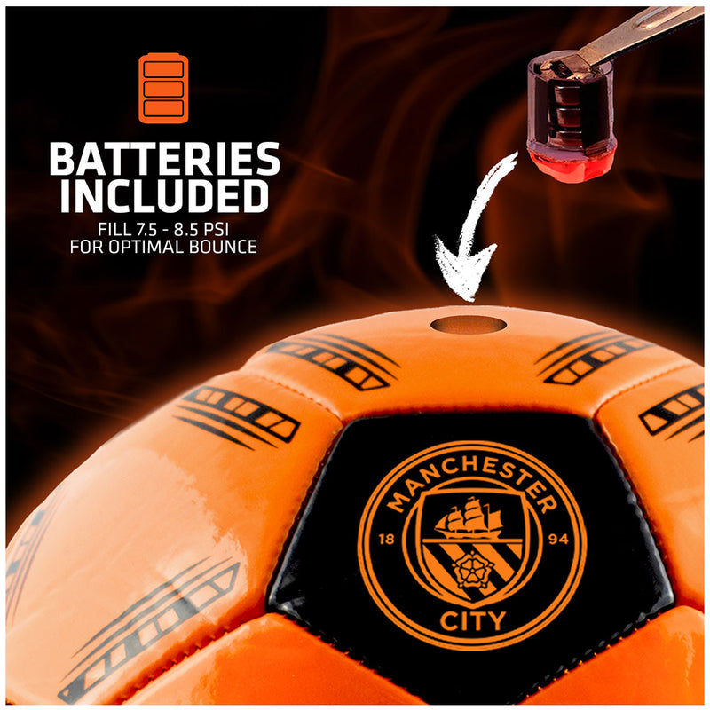 Manchester City FC LED Light Up Glow Football, size reference