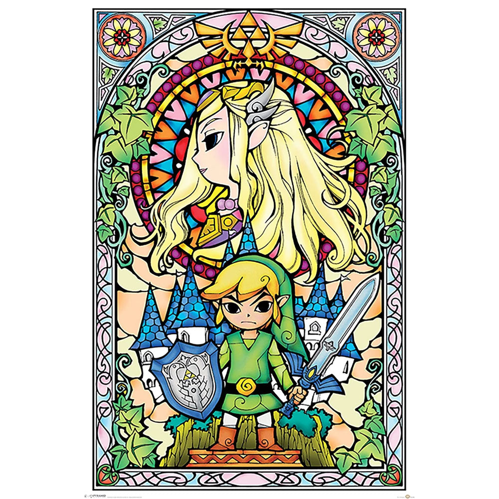 The Legend Of Zelda Stained Glass Poster