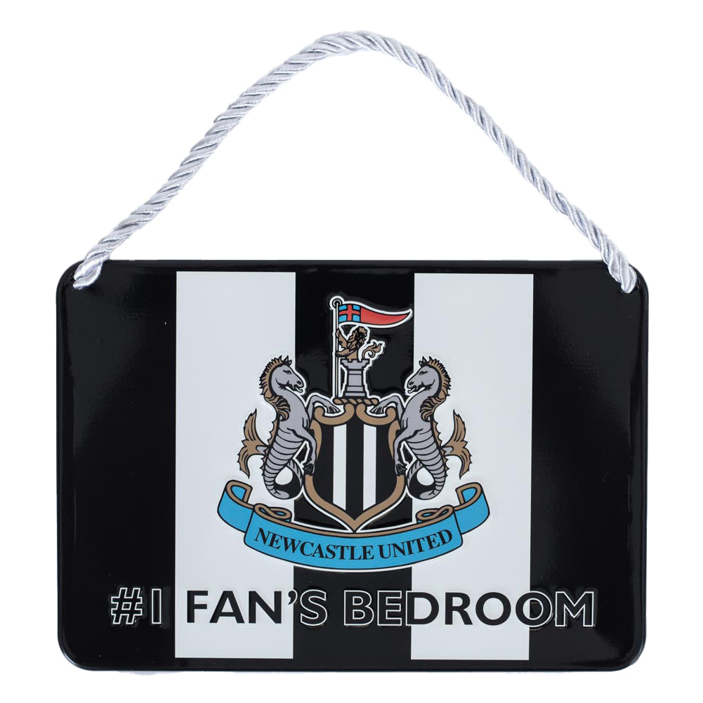 Newcastle United FC No1 Fan Stripe Bedroom Sign