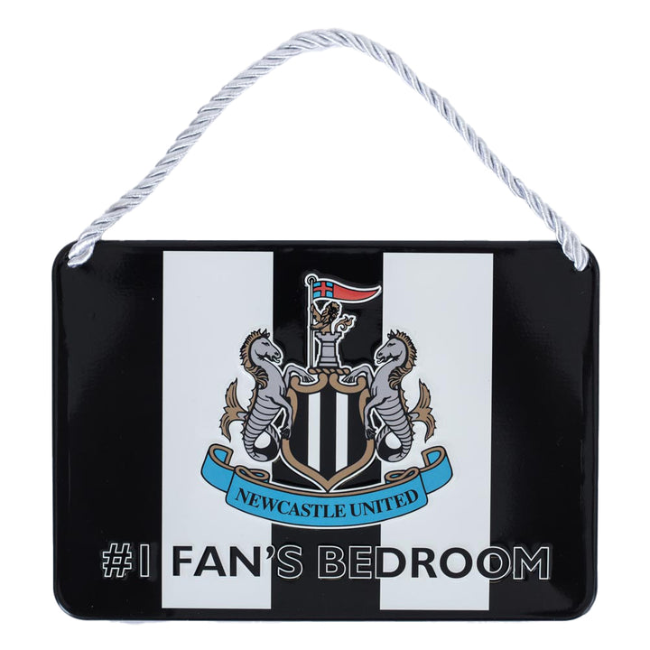 Newcastle United FC No1 Fan Stripe Bedroom Sign