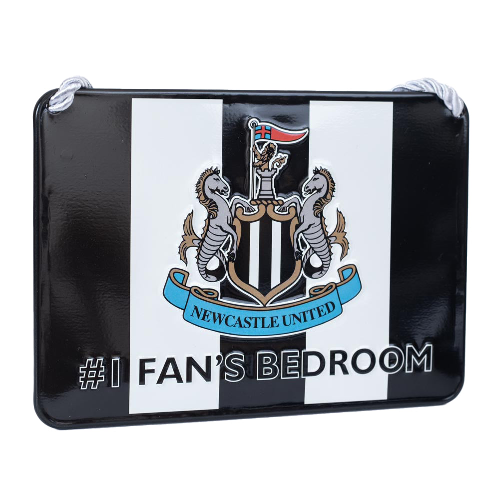 Newcastle United FC No1 Fan Stripe Bedroom Sign