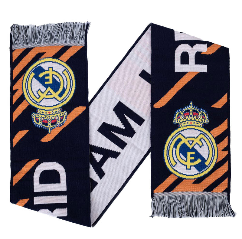 Real Madrid FC Navy Orange Scarf Football Club Merchandise, alternate view