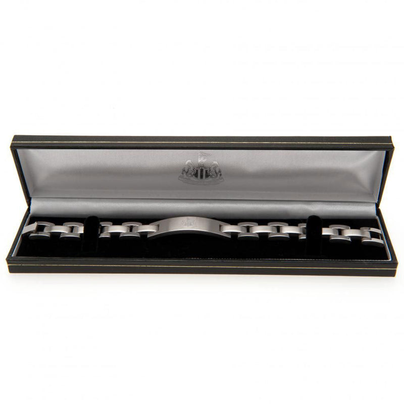 Newcastle United FC Engraved Bracelet, side angle